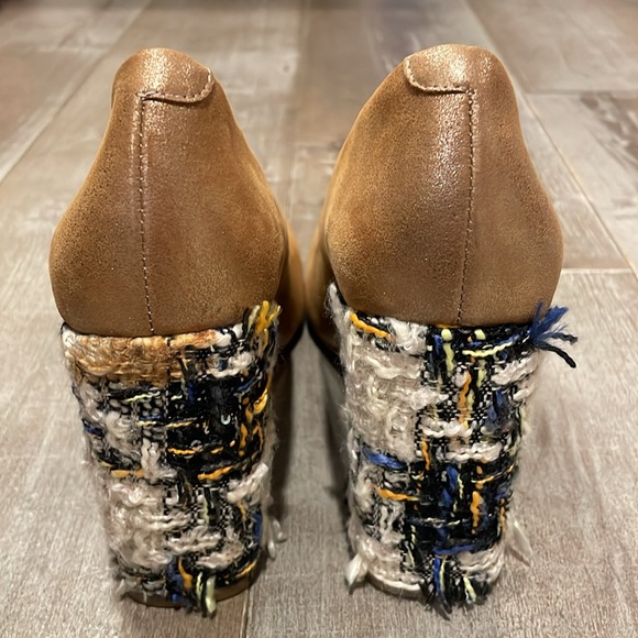 Anthropologie leather and tweed block heels - Picture 6 of 13